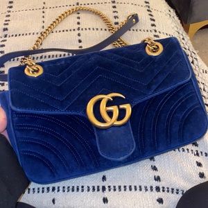 Gucci Velvet Blue Bag